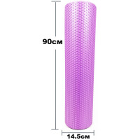 Ролик массажный EasyFit Foam Roller 90 см Фиолетовый S53-1215