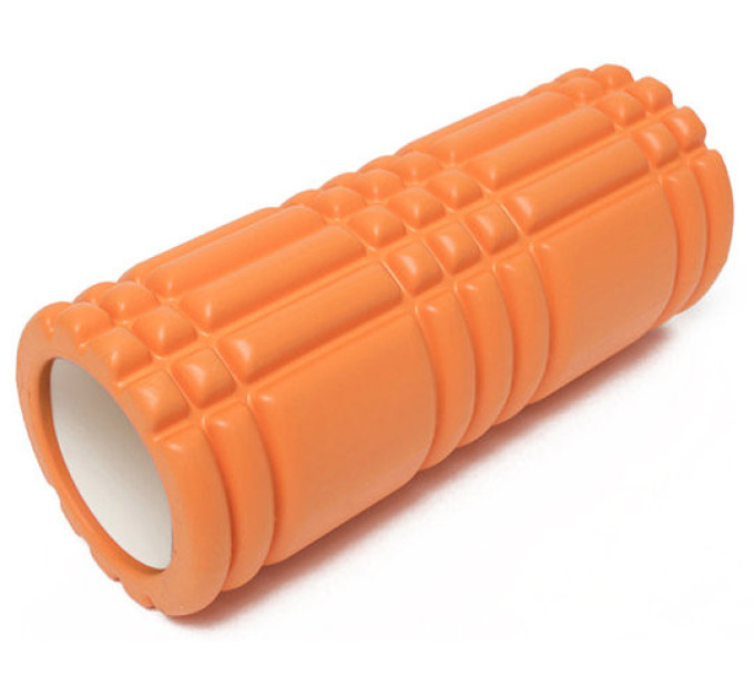 Ролик массажный EasyFit Grid Roller 33 см v.1.0 Оранжевый S53-1160
