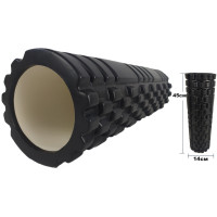Ролик масажний EasyFit Grid Roller 45 см v.2.1 Чорний S53-1183