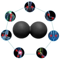 Мячик массажный EasyFit TPR двойной 12х6 см черный S53-1246