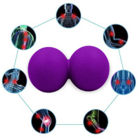 Мячик массажный EasyFit TPR двойной 12х6 см фиолетовый S53-1243