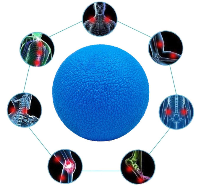Мячик массажный EasyFit TPR 6 см синий S53-1252
