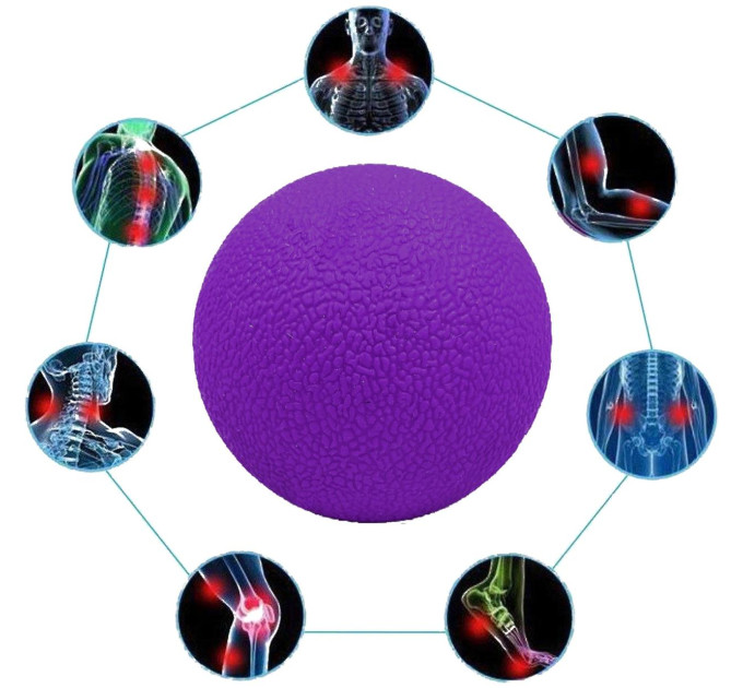 Мячик массажный EasyFit TPR 6 см фиолетовый S53-1253