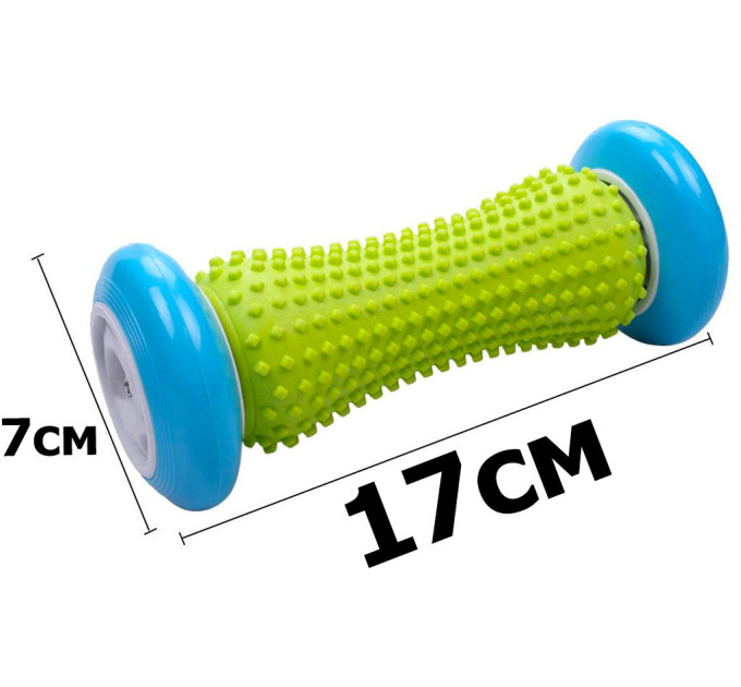 Массажный ролик EasyFit для рук и ног 17х7 см салатовый S53-1255