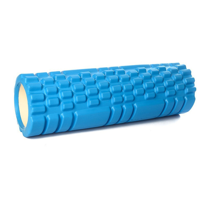 Роллер массажный EasyFit Grid Roller Mini 30 см синий S53-1258