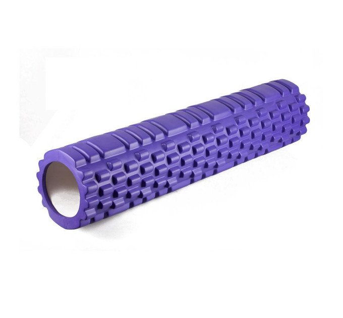 Роллер массажный EasyFit Grid Roller 60 см v.3.1 фиолетовый S53-1261