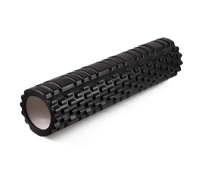 Роллер массажный EasyFit Grid Roller 60 см v.3.1 черный S53-1265