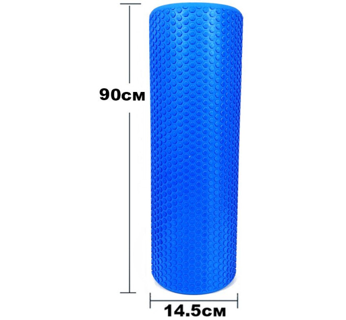 Ролик массажный EasyFit Foam Roller 90 см Синий S53-1293