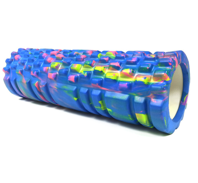 Роллер массажный EasyFit Grid Roller Multi 30 см синий S53-1377