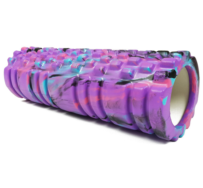 Роллер массажный EasyFit Grid Roller Multi 30 см фиолетовый S53-1378