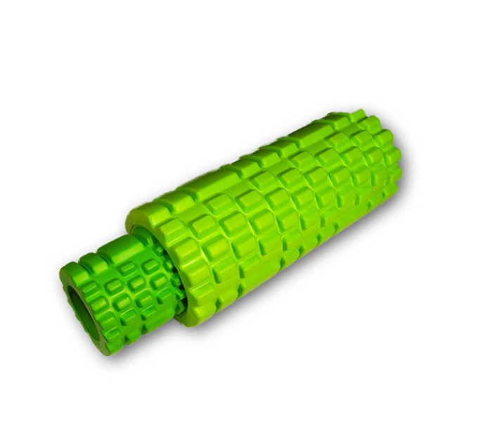 Ролик массажный EasyFit Grid Roller Double 33 см Салатовый S53-1417