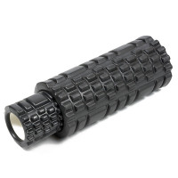 Ролик масажний EasyFit Grid Roller Double 33 см Чорний S53-1414