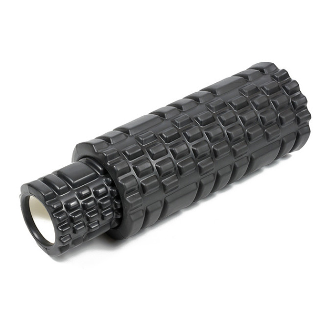 Ролик массажный EasyFit Grid Roller Double 33 см Черный S53-1414