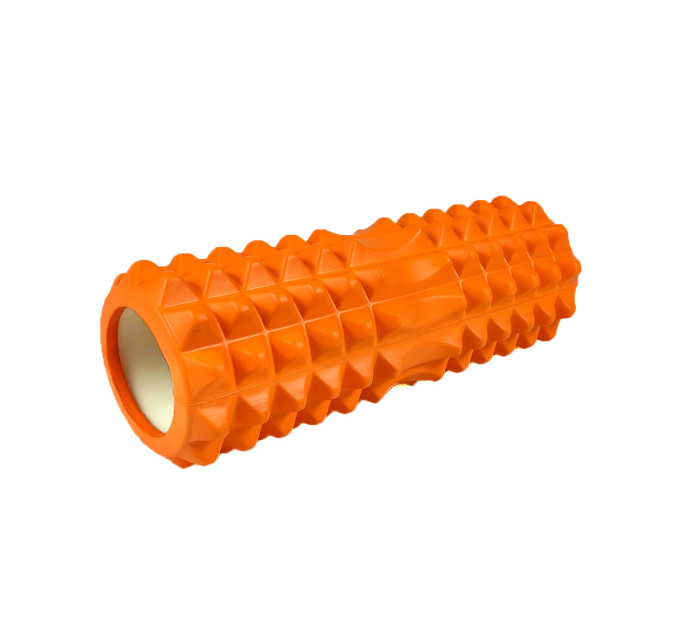 Ролик массажный EasyFit Grid Roller 33 см v.1.2 Оранжевый S53-1444
