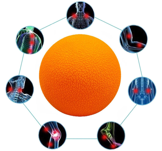 Мячик массажный EasyFit TPR 6 см оранжевый S53-1501