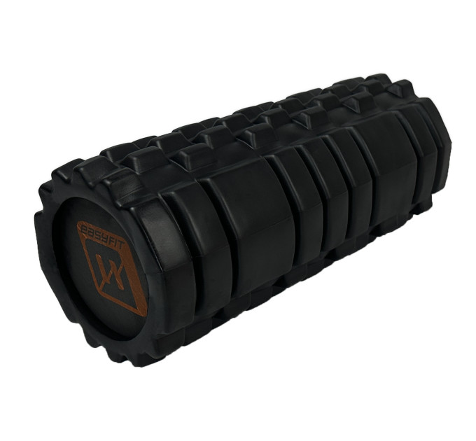 Ролик массажный EasyFit Solid Roller v.1.1s 33 см черный S53-1557