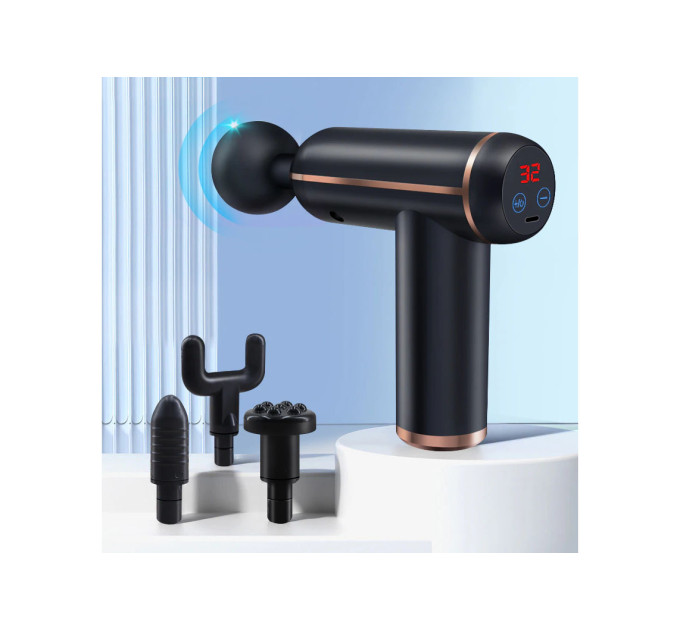 Массажный пистолет EasyFit Impact (портативный вибромассажер для тела с 4 насадками) S53-1559