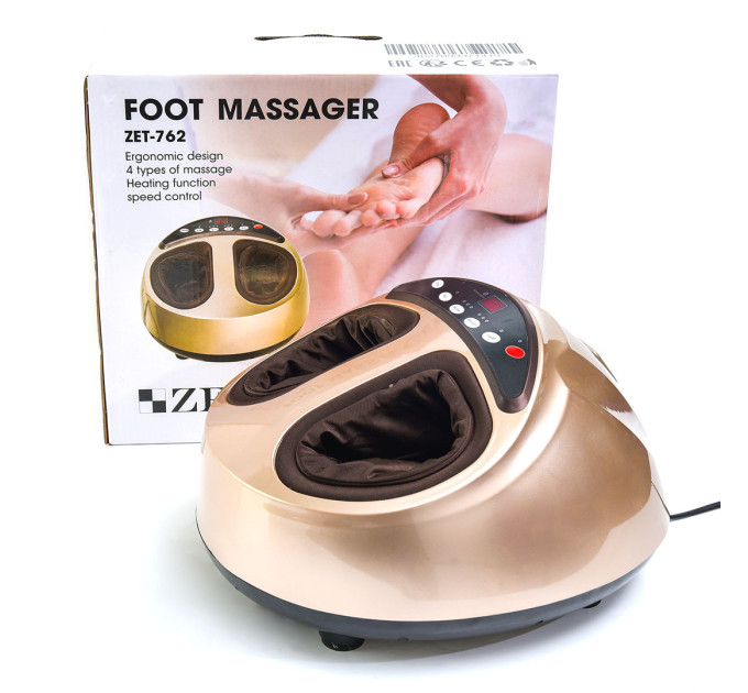 Массажер для ног и ступней Zenet ZET-762 роликовый, компрессионный с прогревом S55-727988234