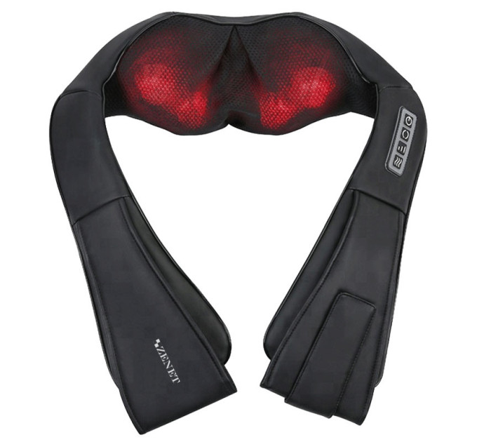 Массажер для шеи и спины Zenet ZET-758 роликовый с прогревом S55-728923239