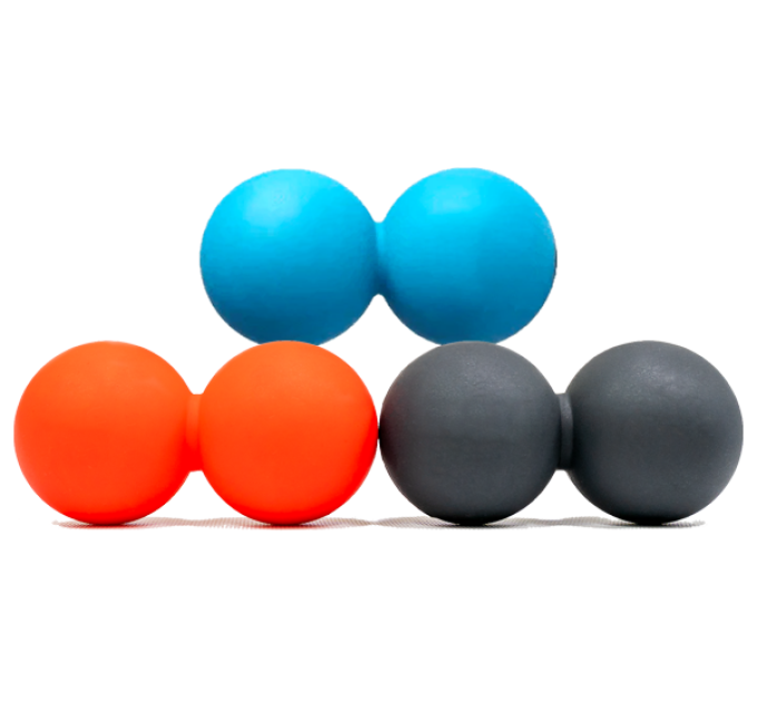 Подвійний важкий фасціальний масажний м'яч Ortek 12х6см