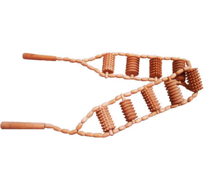 Комбінований дерев'яний масажер для спини, Вироби Карпат Комбінований дерев'яний масажер для спини, Вироби Карпат