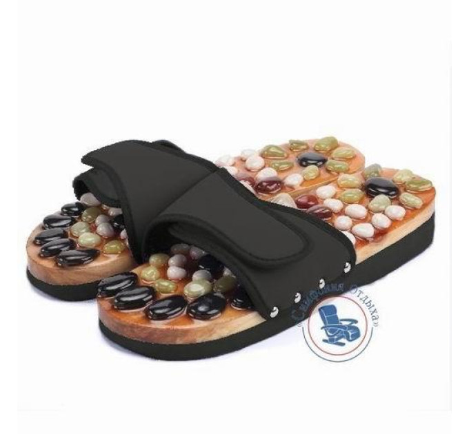 Масажні тапочки з підошвою з натуральних каменів Medic Spa