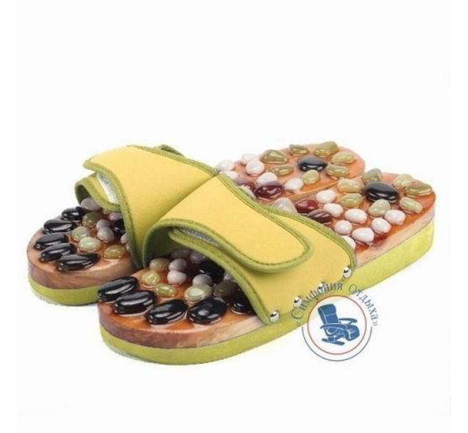 Масажні тапочки з підошвою з натуральних каменів Medic Spa