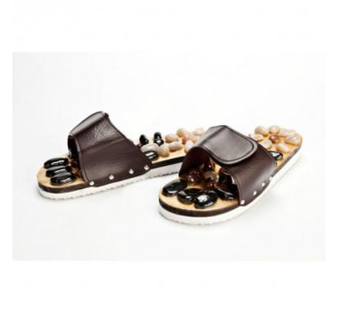 Масажні тапочки з підошвою з натуральних каменів Medic Spa