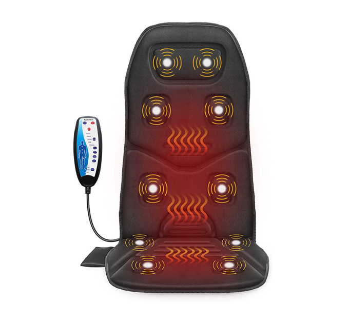 Автомобильная массажная накидка Zenet ZET-814 с прогревом вибрационная S55-727286253