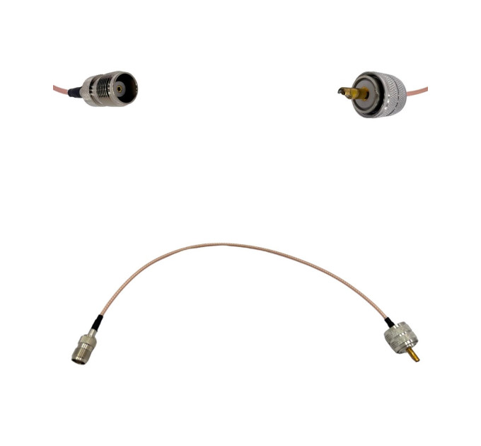 Пігтейл UHF-Male - TNC-Female ВЧ кабель перехідник RG316 довжина 30 см Пігтейл UHF-Male - TNC-Female ВЧ кабель перехідник RG316 довжина 30 см