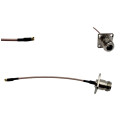 Пігтейл N-Type-Female-Flange - MMCX-Male ВЧ кабель перехідник RG316 довжина 15 см кутовий