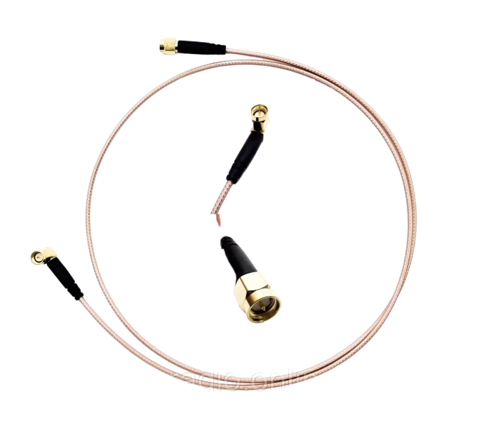 Пігтейл SMA-Male 90° - SMA Male ВЧ кабель перехідник RG316 довжина 1 м кутовий Пігтейл SMA-Male 90° - SMA Male ВЧ кабель перехідник RG316 довжина 1 м кутовий