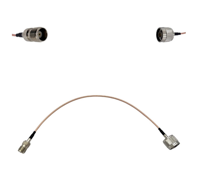 Пігтейл N-Type-Male - TNC-Female ВЧ кабель перехідник RG316 довжина 30 см Пігтейл N-Type-Male - TNC-Female ВЧ кабель перехідник RG316 довжина 30 см