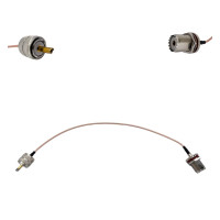 Пігтейл UHF-Male - UHF-Female ВЧ кабель перехідник RG316 довжина 30 см