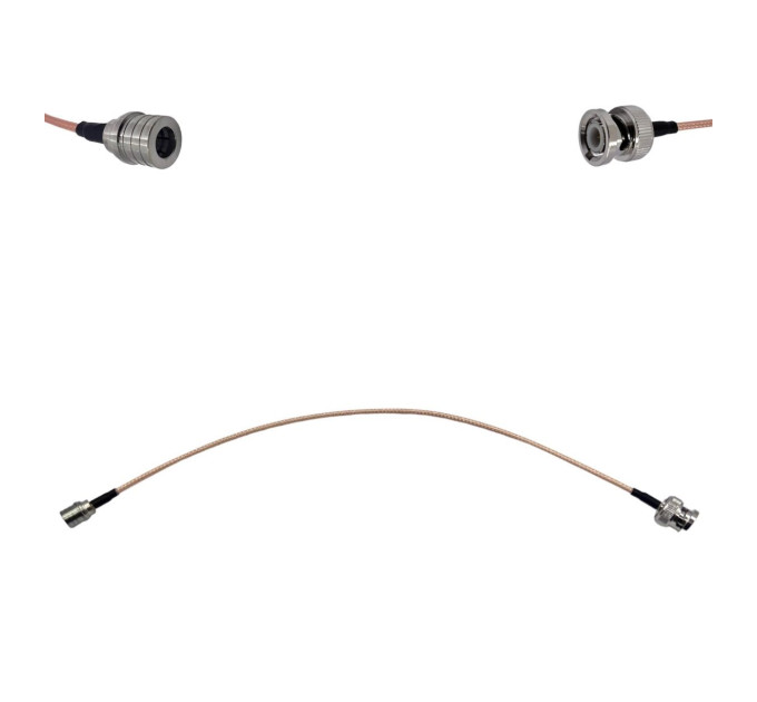 Пігтейл QMA-Male - BNC-Male ВЧ кабель перехідник RG316 довжина 30 см Пігтейл QMA-Male - BNC-Male ВЧ кабель перехідник RG316 довжина 30 см