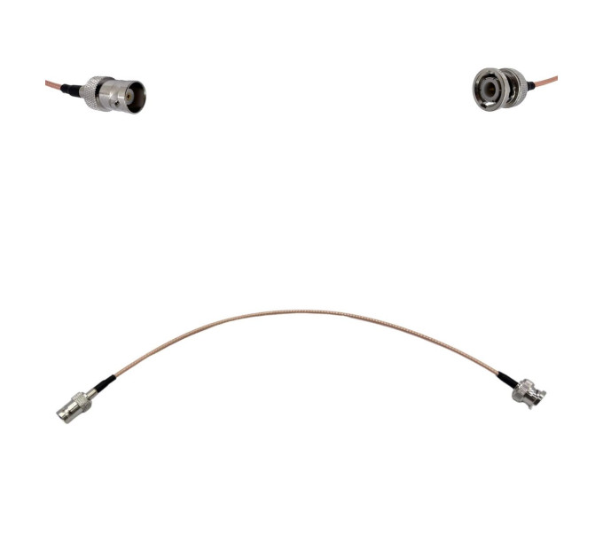 Пігтейл BNC-Male - BNC-Female ВЧ кабель перехідник RG316 довжина 30 см Пігтейл BNC-Male - BNC-Female ВЧ кабель перехідник RG316 довжина 30 см