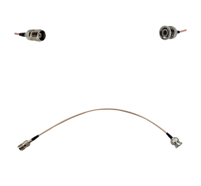 Пігтейл BNC-Male - TNC-Female ВЧ кабель перехідник RG316 довжина 30 см Пігтейл BNC-Male - TNC-Female ВЧ кабель перехідник RG316 довжина 30 см