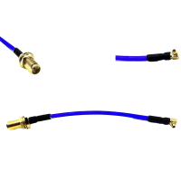 Пігтейл MMCX-Male - SMA-Female ВЧ кабель перехідник ss405 10 см кутовий