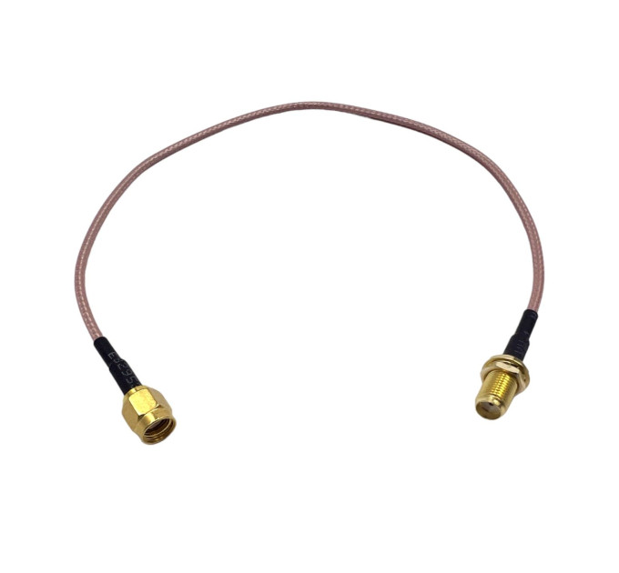 Пігтейл RP-SMA-Male - SMA-Female ВЧ кабель перехідник RG316 довжина 30 см Пігтейл RP-SMA-Male - SMA-Female ВЧ кабель перехідник RG316 довжина 30 см