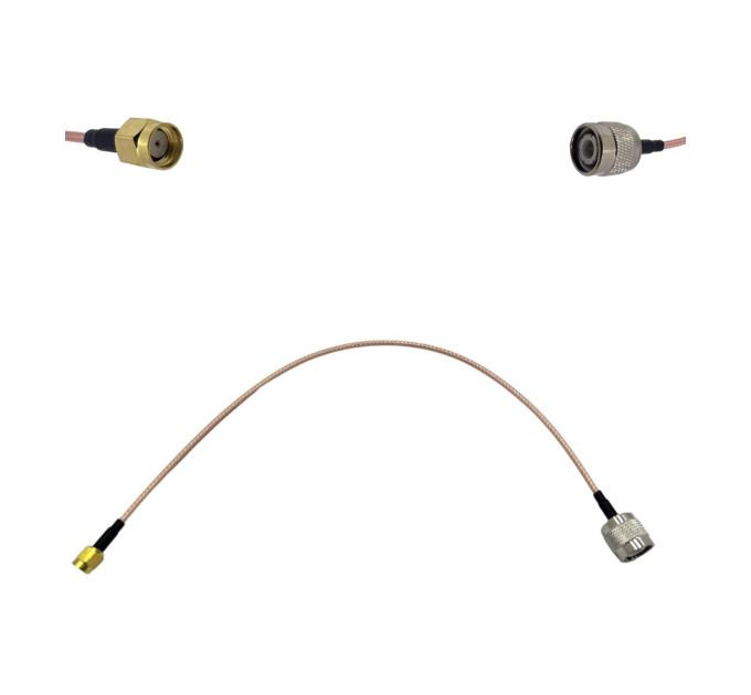 Пігтейл RP-SMA-Male - TNC-Male ВЧ кабель перехідник RG316 довжина 30 см Пігтейл RP-SMA-Male - TNC-Male ВЧ кабель перехідник RG316 довжина 30 см