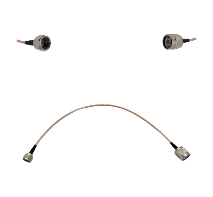 Пігтейл F-Male - TNC-Male ВЧ кабель перехідник RG316 довжина 30 см Пігтейл F-Male - TNC-Male ВЧ кабель перехідник RG316 довжина 30 см