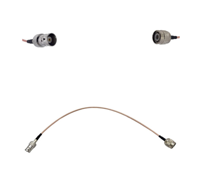 Пігтейл TNC-Male - BNC-Female ВЧ кабель перехідник RG316 довжина 30 см Пігтейл TNC-Male - BNC-Female ВЧ кабель перехідник RG316 довжина 30 см