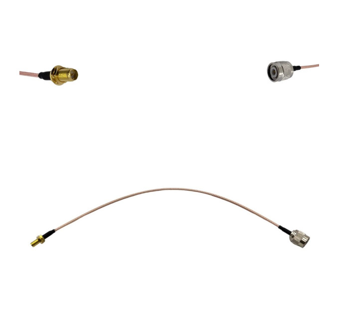 Пігтейл TNC-Male - RP-SMA-Female ВЧ кабель перехідник RG316 довжина 30 см Пігтейл TNC-Male - RP-SMA-Female ВЧ кабель перехідник RG316 довжина 30 см