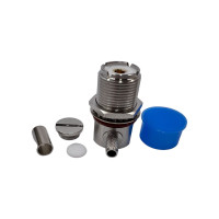 Разъем UHF-Female (SO239) на кабель RG-58 під обтиск, кутовий