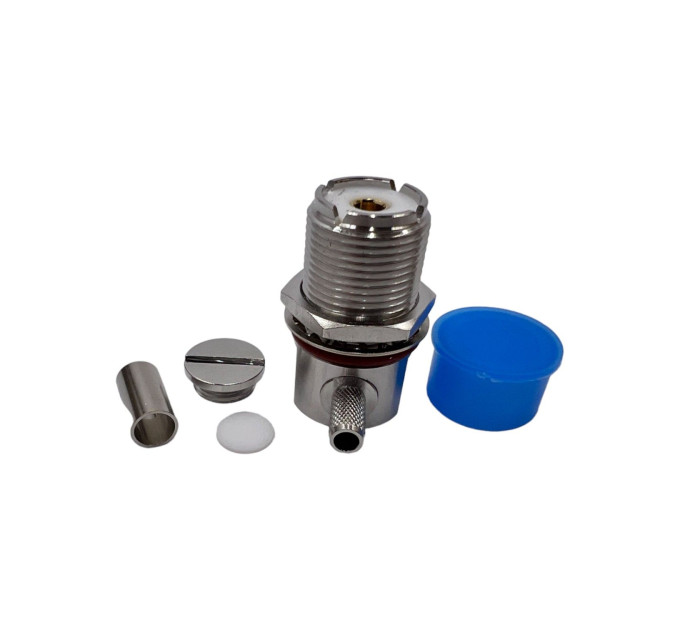 Разъем UHF-Female (SO239) на кабель RG-58 під обтиск, кутовий