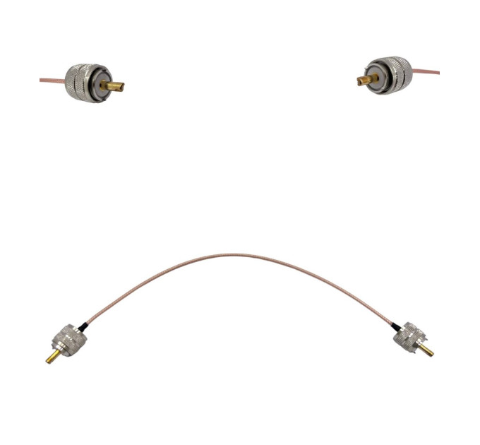 Пігтейл UHF-Male - UHF-Male ВЧ кабель перехідник RG316 довжина 30 см Пігтейл UHF-Male - UHF-Male ВЧ кабель перехідник RG316 довжина 30 см