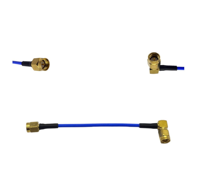 Пігтейл SMA-Male - SMA-Male-90 RG405 ВЧ кабель перехідник RG405 10 см, угловий Пігтейл SMA-Male - SMA-Male-90 RG405 ВЧ кабель перехідник RG405 10 см, угловий