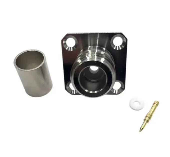 Роз'єм N-Type-Male на кабель RG-8/LMR400 на корпус, фланцевий