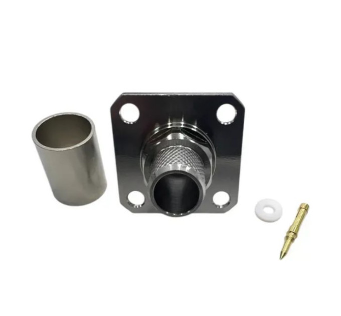 Роз'єм N-Type-Male на кабель RG-8/LMR400 на корпус, фланцевий