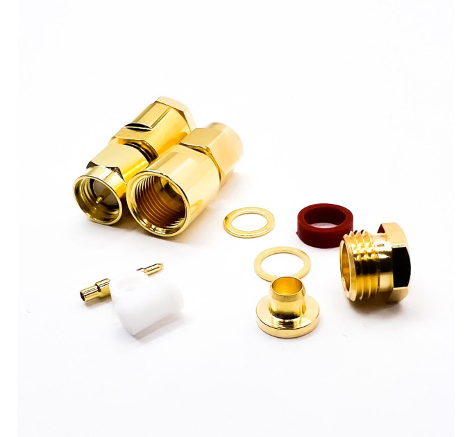 Разъем SMA-Male на кабель RG-58 под пайку